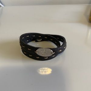 Fendi Jewelry - Fendi Selleria Wrap Leather Bracelet Brown/Silver Fendi Jewelry - Fendi Selleria Wrap Leather Bracelet Brown/Silver